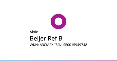 beijer ref aktie|Beijer Ref B Aktie • A3CMPX • SE0015949748 • onvista.